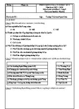 Đề kiểm tra cuối học kỳ 1 môn Lịch sử + Địa lý Lớp 4 - Năm học 2015-2016 - Trường Tiểu học Ngọc Châu (Có đáp án)